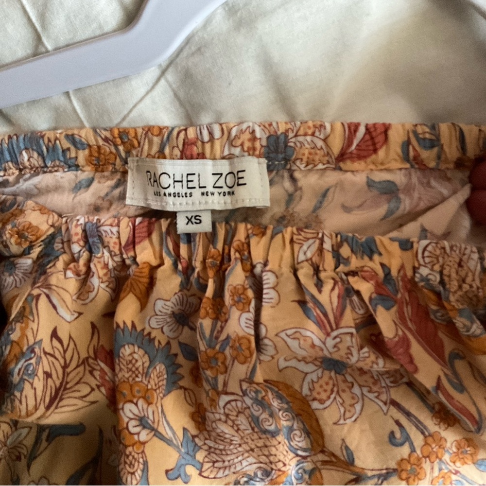 Rachael Zoe Boho Floral Peach Crop top Woman's XS - Picture 6 of 8
